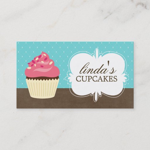 Customizable Whimsical Cupcake Business Cards