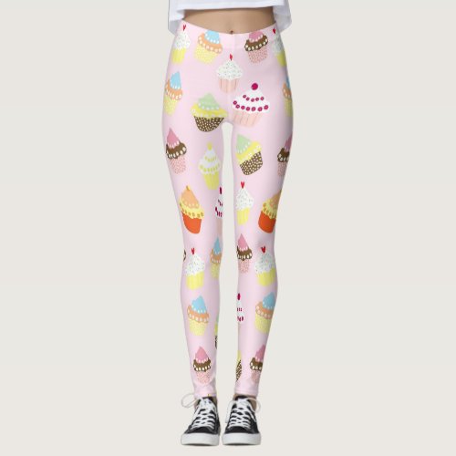 Whimsical Cupcake Leggings