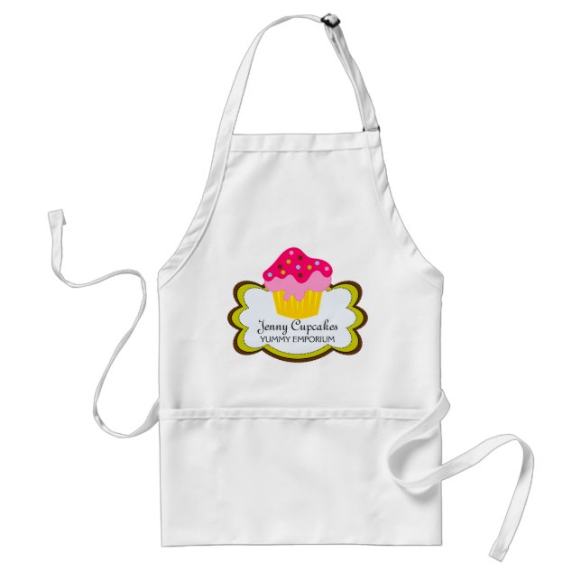 Whimsical Cupcake Personalized Apron (Front)