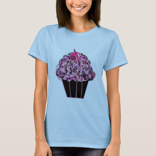 Whimsical Cupcake T-Shirt (Front)
