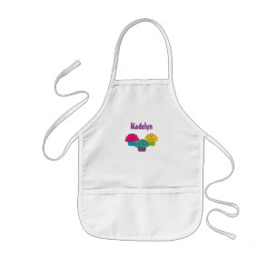 Whimsical Cupcakes Bakery Illustration Pattern Kids' Apron