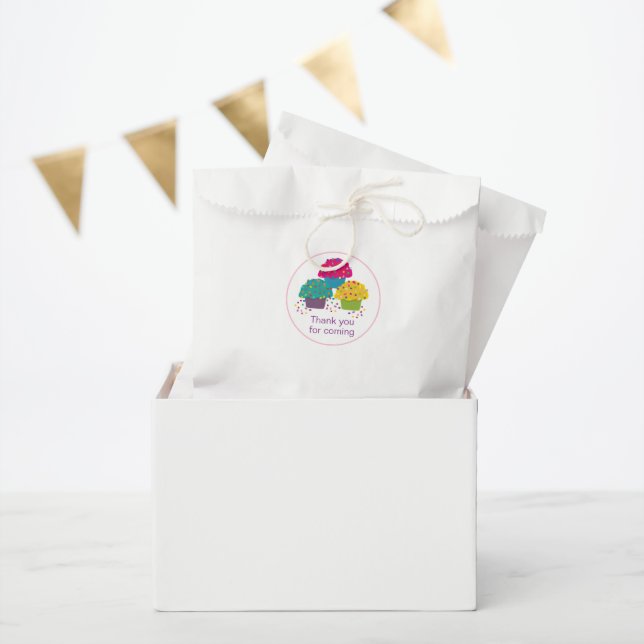 Whimsical Cupcakes Birthday Sprinkle Frosting  Favor Bag (Party)