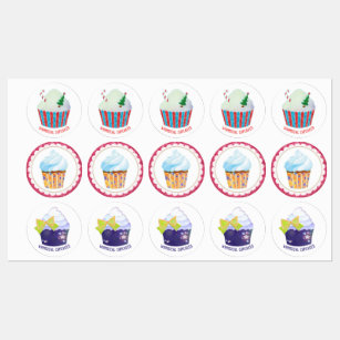 Whimsical Cupcakes Business Product Labels