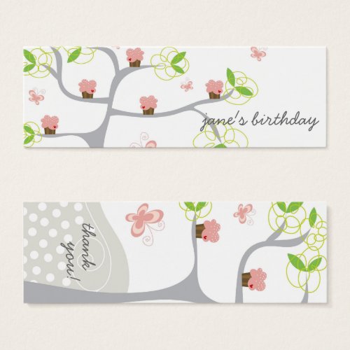 Whimsical Cupcakes Tree Butterflies Sweet Birthday Business Cards