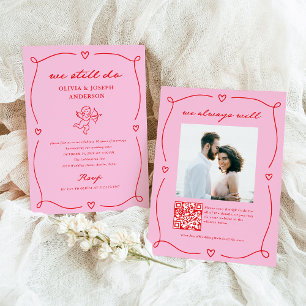 Whimsical Cupid   We Still Do Wedding Vow Renewal Invitation