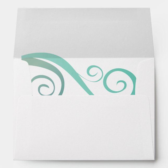 Whimsical Curls Convenient Pre-Addressed Envelope (Back (Bottom))