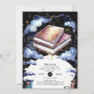 Whimsical Custom Magic Storybook Birthday Invitation