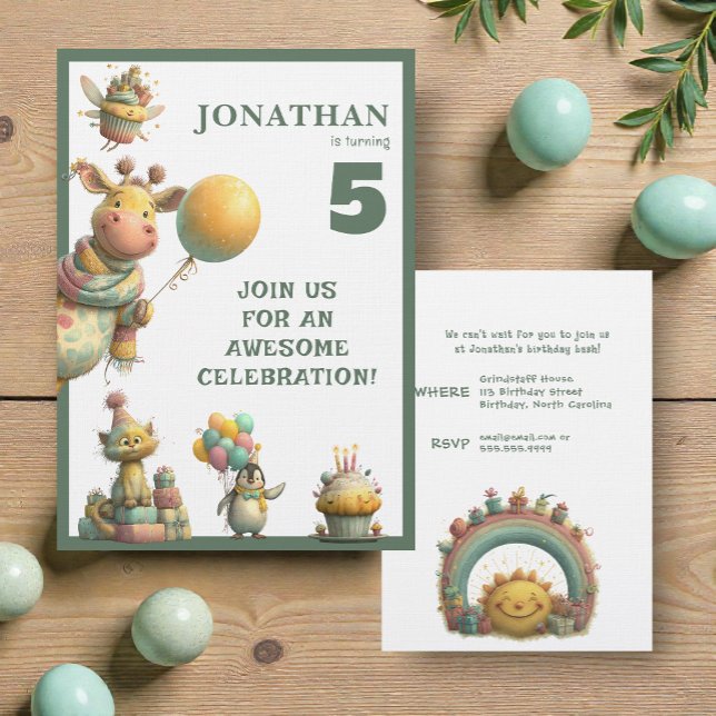 Whimsical Custom Personalized Birthday Invitation (Creator Uploaded)