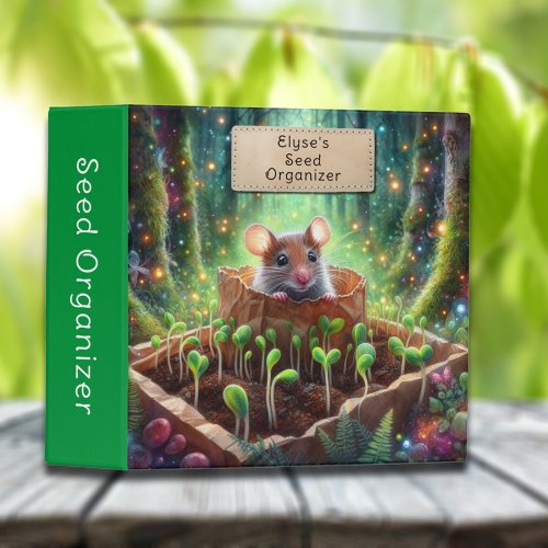 Whimsical Custom Seed Saving Garden Organizer 3 Ring Binder