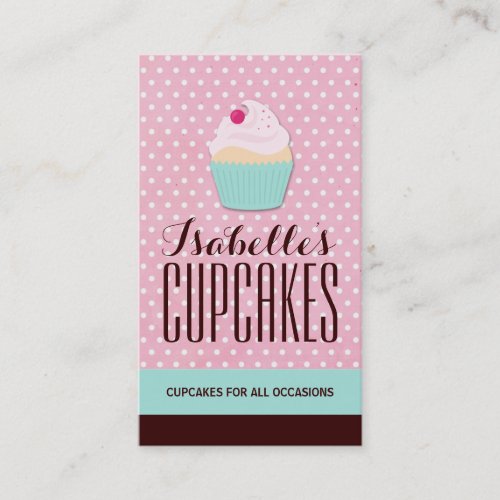 Whimsical Customizable Cupcake Business Card