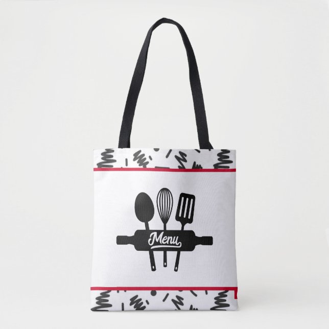 Whimsical Customizable Shopping Tote Bag (Front)