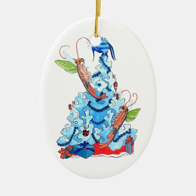 Whimsical Cute Alaska Wildlife Christmas Ornament (Front)