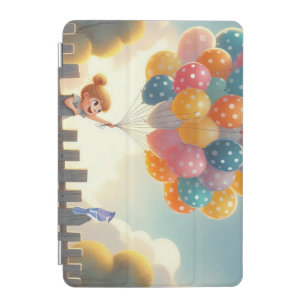 Whimsical/cute balloon girl art iPad mini cover