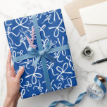 Whimsical Cute Blue White Bows Pattern Hanukkah Wrapping Paper<br><div class="desc">Check out this lovely gift wrap with a fun and simple bows pattern! Be sure to check out the other colors and more of my patterns! Also please carefully note how Zazzle prints the pattern and make sure the size is ok for your needs. They repeat the pattern each 36"...</div>