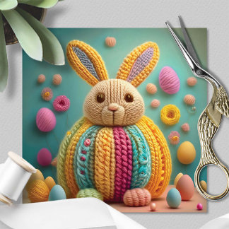 Whimsical Cute Bunny Easter Holiday Card