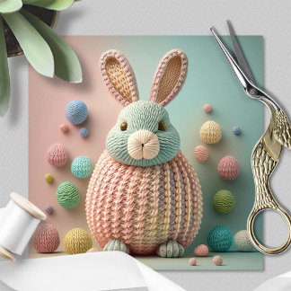 Whimsical Cute Bunny Easter Holiday Card