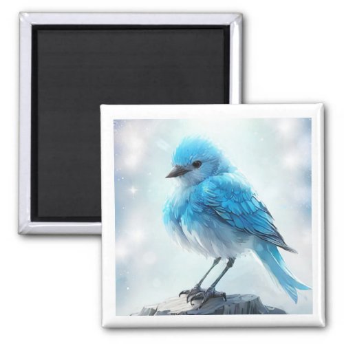  Whimsical Cute Detailed Blue Bird AP54  Art Magnet