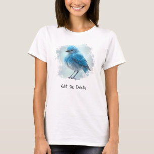 *~* Whimsical Cute Detailed Blue Bird AP54 Art T-Shirt