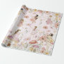 Whimsical Cute Fairies Wildflower Garden Meadow  Wrapping Paper