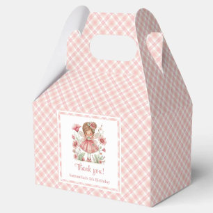 Whimsical Cute Fairy Blush Floral Girl Birthday Favor Boxes