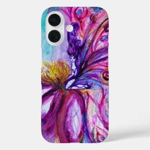WHIMSICAL CUTE FLOWER FAIRY IN PINK,GOLD SPARKLES iPhone 16 CASE