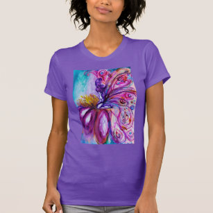 WHIMSICAL CUTE FLOWER FAIRY IN PINK,GOLD SPARKLES T-Shirt