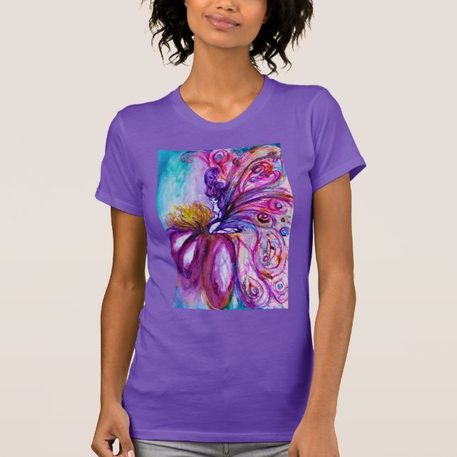 WHIMSICAL CUTE FLOWER FAIRY IN PINK,GOLD SPARKLES T-Shirt (Front)