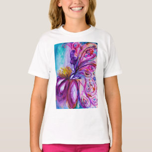 WHIMSICAL CUTE FLOWER FAIRY IN PINK,GOLD SPARKLES T-Shirt