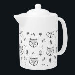 Whimsical Cute Fox in White Background Teapot<br><div class="desc">"Introducing our Whimsical Cute Fox design, showcased against a clean white background. This adorable fox brings a touch of enchantment and playfulness to any space or product. With its endearing expression and vibrant colors, this design is sure to capture hearts and spark smiles. Embrace the delightful spirit of this design...</div>