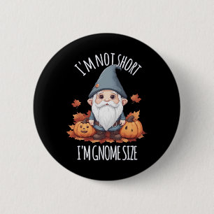 Whimsical Cute Gnome in Autumn Button
