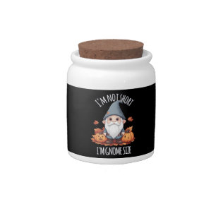 Whimsical Cute Gnome in Autumn Candy Jar