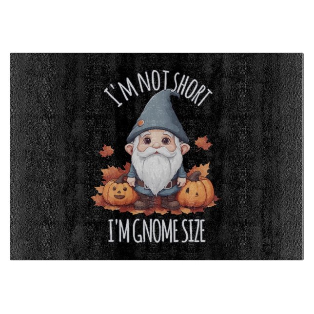 Whimsical Cute Gnome in Autumn Cutting Board (Front)