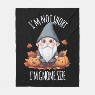 Whimsical Cute Gnome in Autumn Fleece Blanket