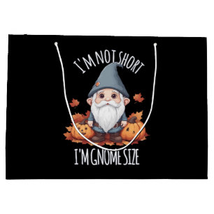 Whimsical Cute Gnome in Autumn Large Gift Bag