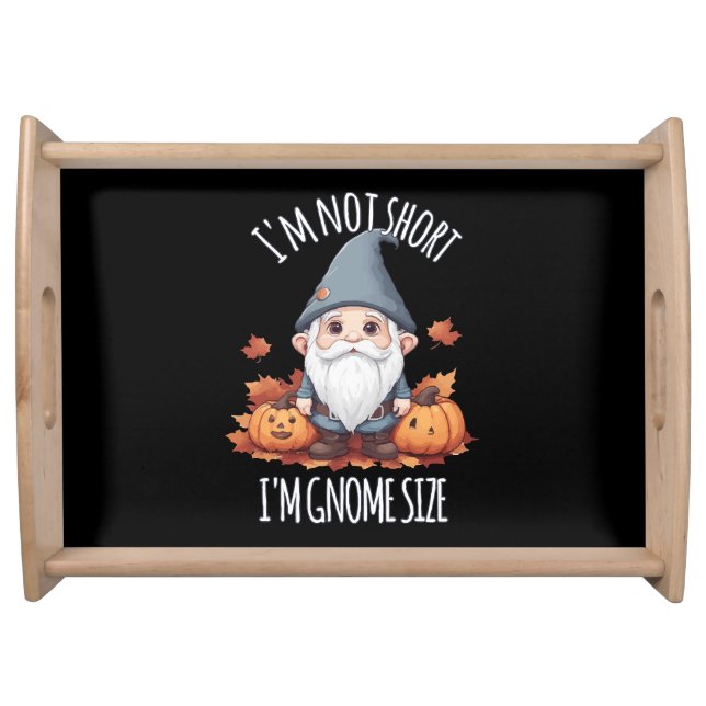 Whimsical Cute Gnome in Autumn Serving Tray (Front)