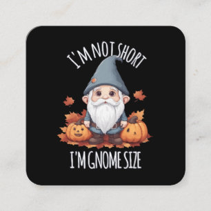 Whimsical Cute Gnome in Autumn Square Business Card