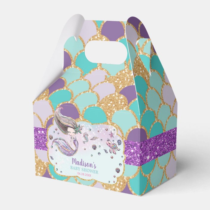 mermaid baby shower party favors