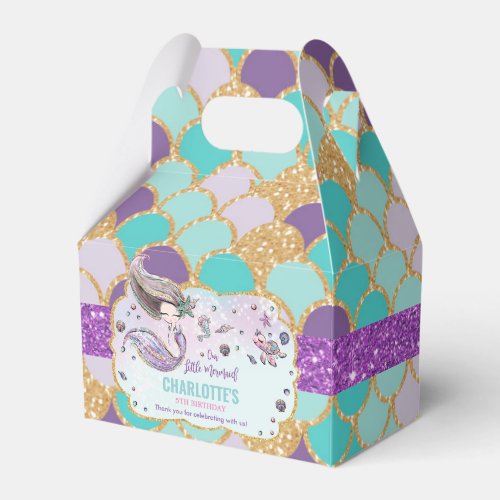 Whimsical Cute Mermaid Birthday Party Thank You