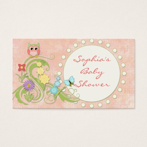 Customizable Whimsical Cute Owls Tree of Life Heart Leaf Swirls Business Card Template