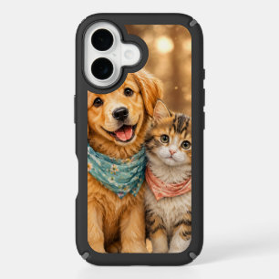 Whimsical Cute Pet Nature illustration iPhone 16 Case