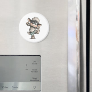 Whimsical Cute Sheep Magnet