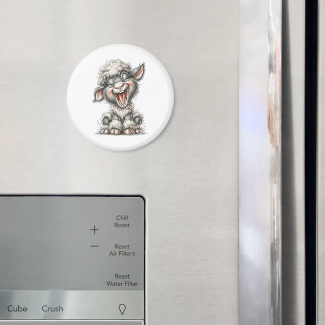 Whimsical Cute Sheep Magnet (In Situ (Fridge))