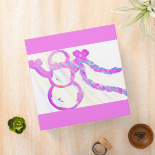 Whimsical cute snowman recipes 3 ring binder