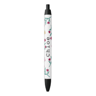 Whimsical Cute Spring Floral Personalized Name Pen
