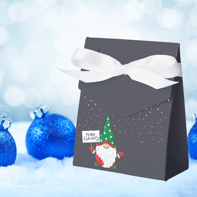 Whimsical Cute Stylish Merry Christmas Gnome Favor Boxes (Creator Uploaded)