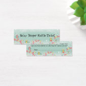 Whimsical Cute Swirl Owl Baby Diaper Raffle Ticket (Desk)