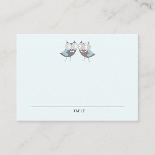 Whimsical Cute Wedding Owls Wedding Place Cards Business Cards