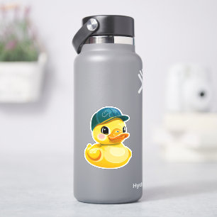 Whimsical cute yellow rubber duck decal