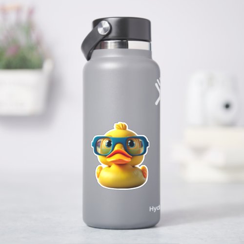 Whimsical cute yellow rubber duck decal