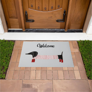 Whimsical Dachshund  Doormat